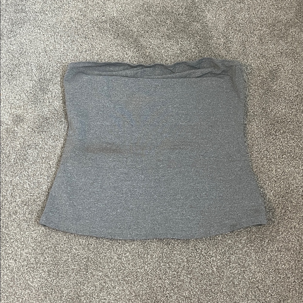 Gray Strapless Top